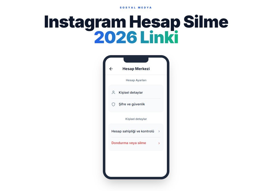 instagram hesap silme