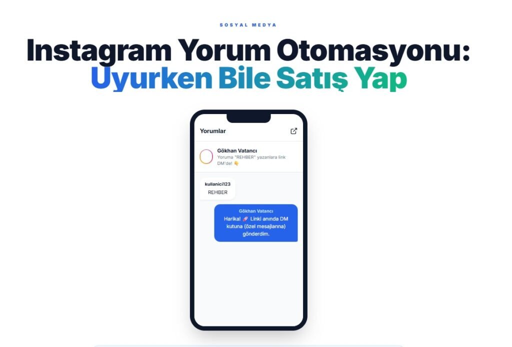 Instagram Yorum Otomasyonu Nedir, Nasıl Yapılır? | SEO Uzmanı - Gökhan Vatancı Instagram Yorum Otomasyonu Nedir